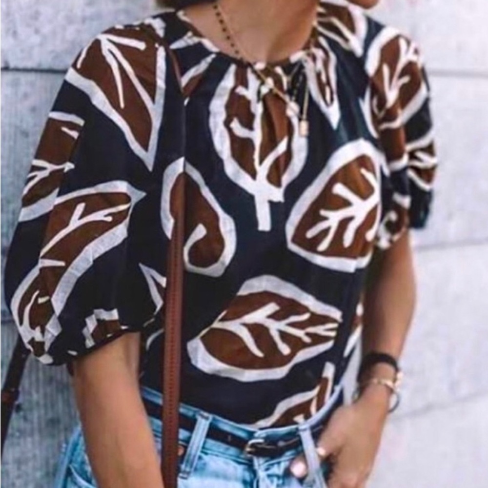 WHO WHAT WEAR Linen Blouse 3X FINAL PRICE